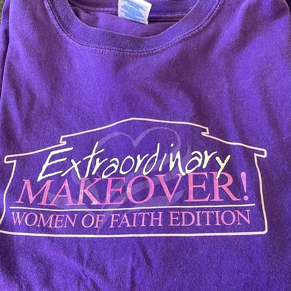 Women of faith, extraordinary makeover T-shirt. 2XL. Purple. - Picture 10 of 10